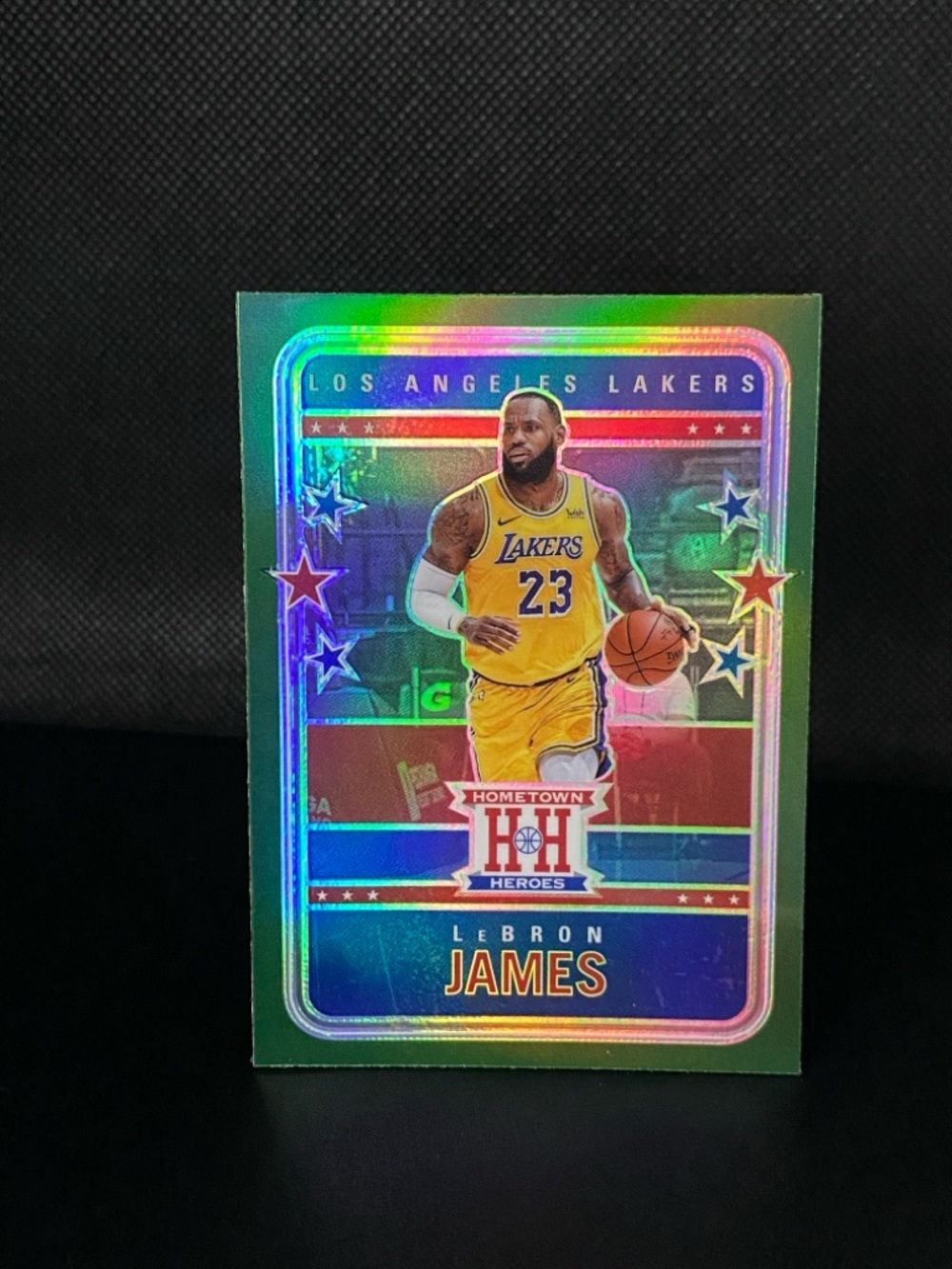 #557 LeBron James Green 2020-21 Panini Chronicles Basketball Los Angeles Lakers